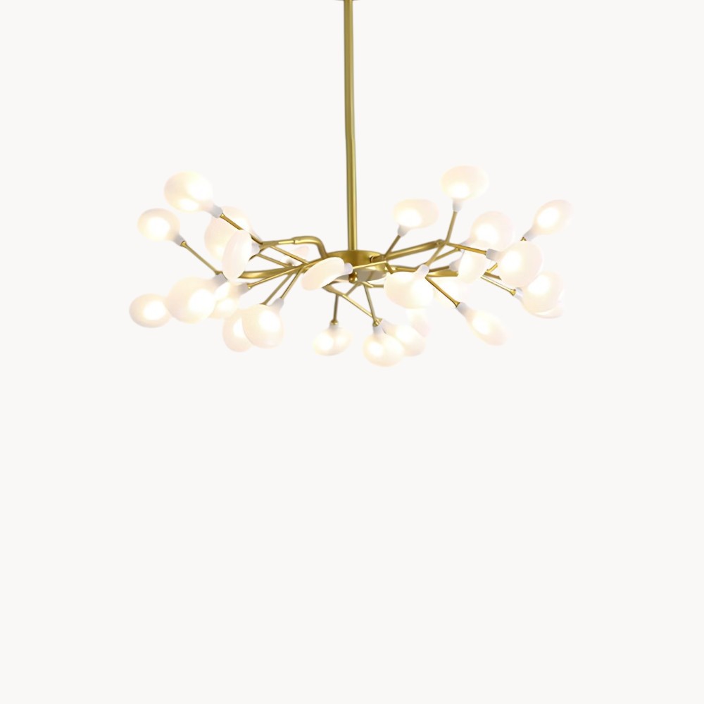 Lustre LED Luciole Doré Moderne Design