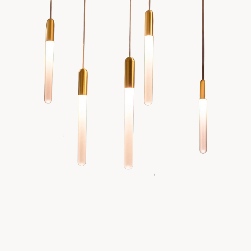 Lustre moderne en forme de gouttes pour villa restaurant escalier