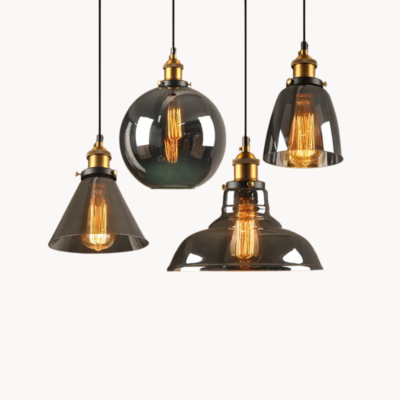Suspension en Verre style Nordique Industriel