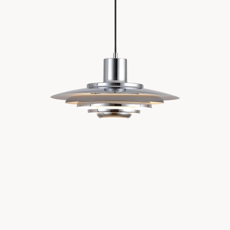 Suspension Design Scandinave en Métal Chromé
