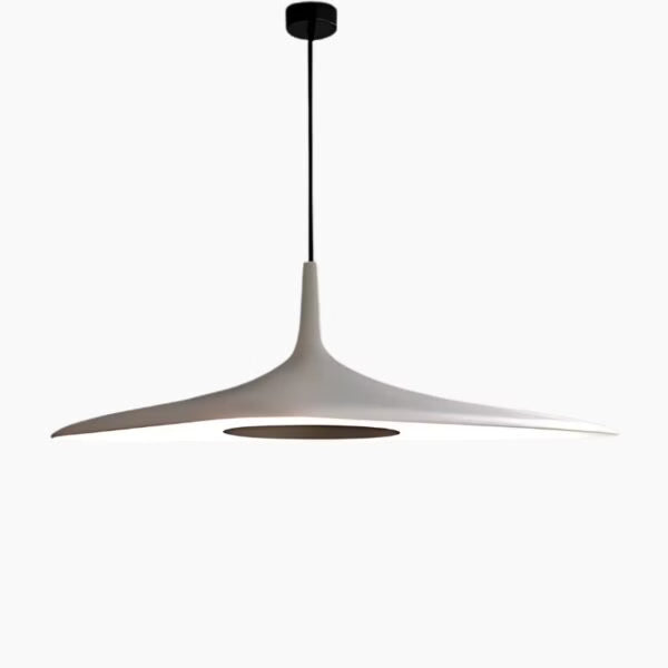 Suspension en Métal Blanc Design Moderne Minimaliste en Résine