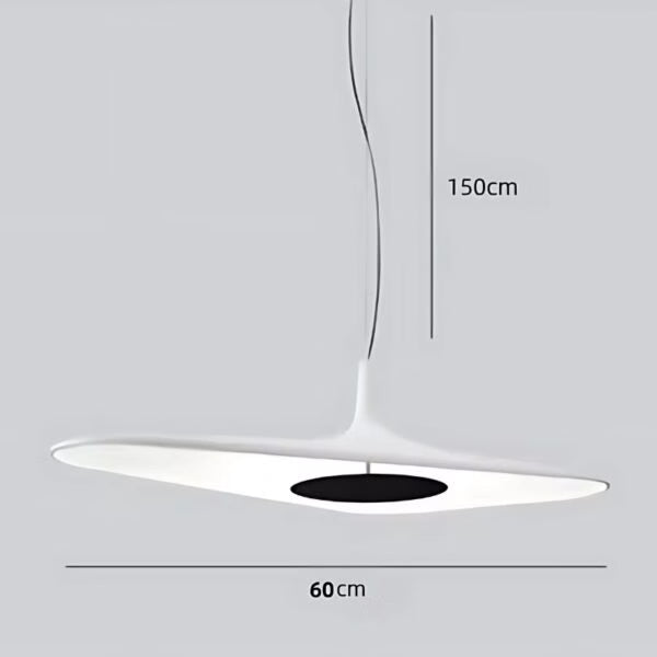 Suspension en Métal Blanc Design Moderne Minimaliste en Résine