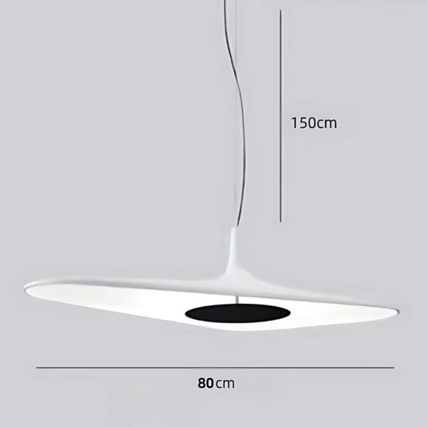 Suspension en Métal Blanc Design Moderne Minimaliste en Résine