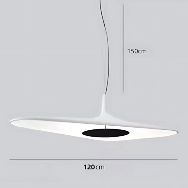 Suspension en Métal Blanc Design Moderne Minimaliste en Résine