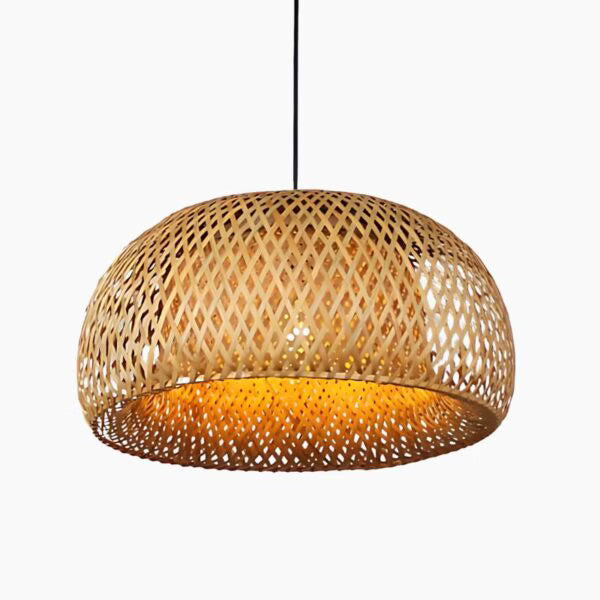 Suspension en Bambou Tressé Design Naturel