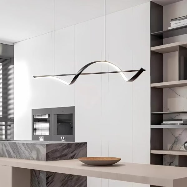 Suspension LED Design Moderne en forme de vague