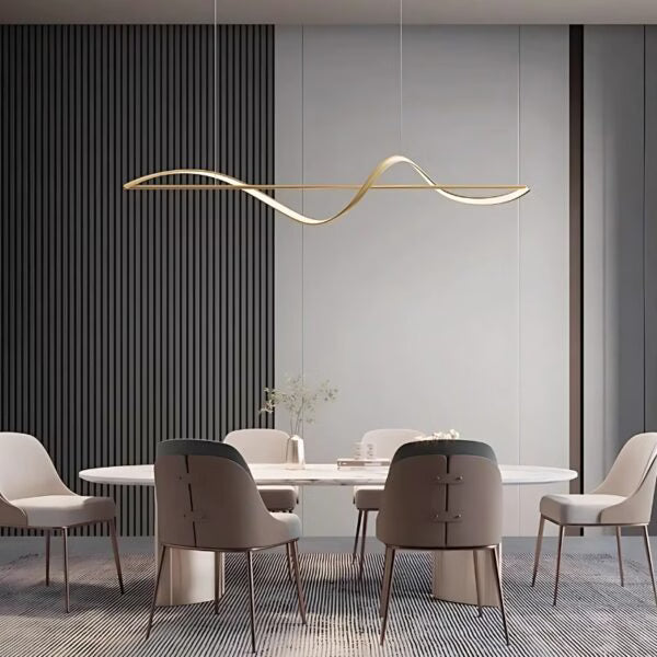 Suspension LED Design Moderne en forme de vague