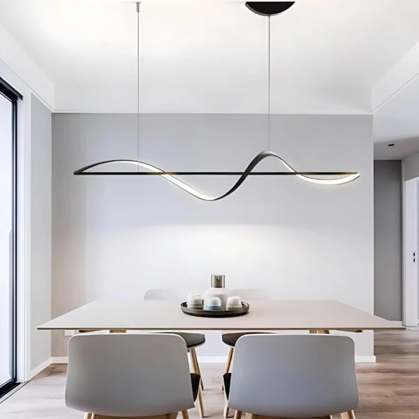 Suspension LED Design Moderne en forme de vague