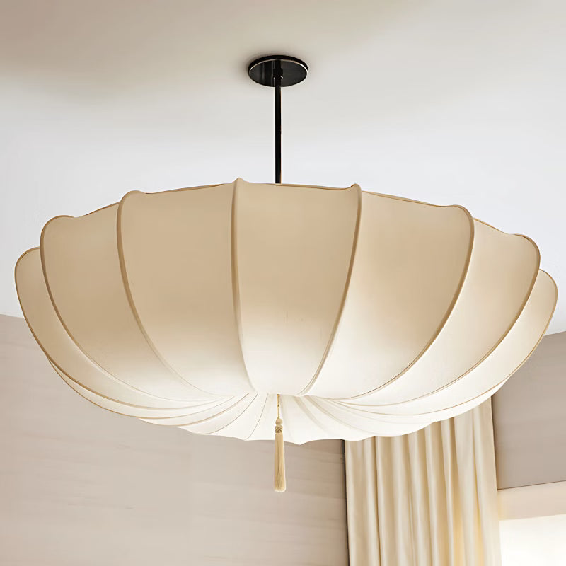 Plafonnier Suspendu LED Design Japonais Minimaliste en tissu