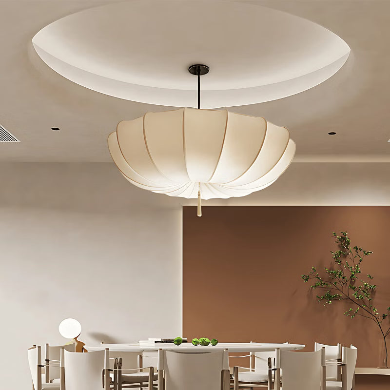 Plafonnier Suspendu LED Design Japonais Minimaliste en tissu