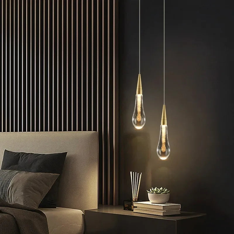 Suspension en Forme de Goutte Design LED