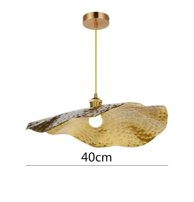 Suspension Forme de feuille de Lotus en Cuivre Design