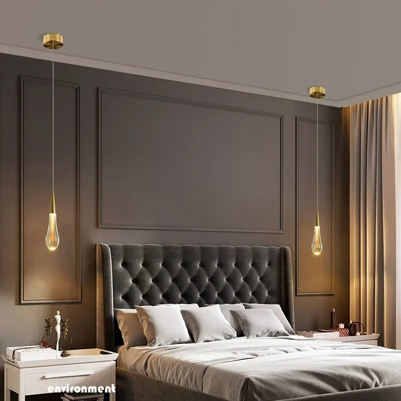 Suspension en Forme de Goutte Design LED