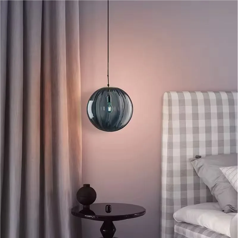Suspension Boule en Verre Design Moderne Nordique