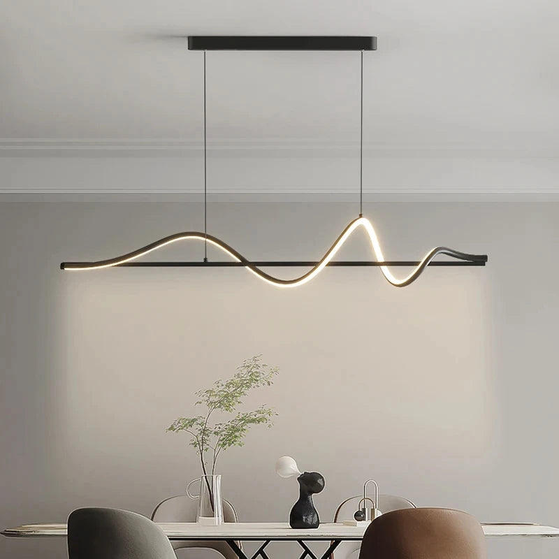 Suspension LED Design Moderne en forme de vague