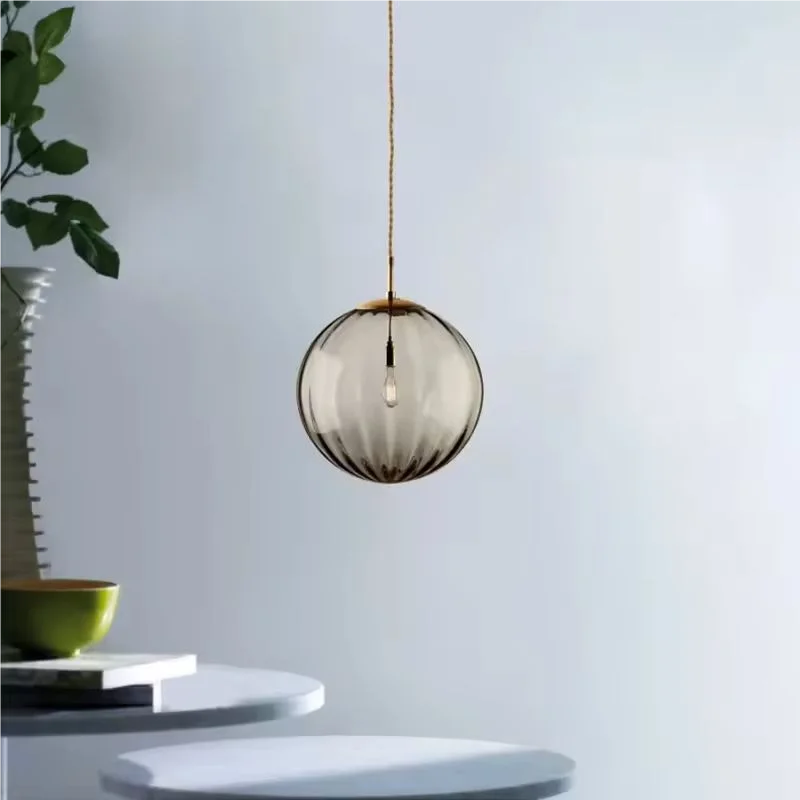Suspension Boule en Verre Design Moderne Nordique