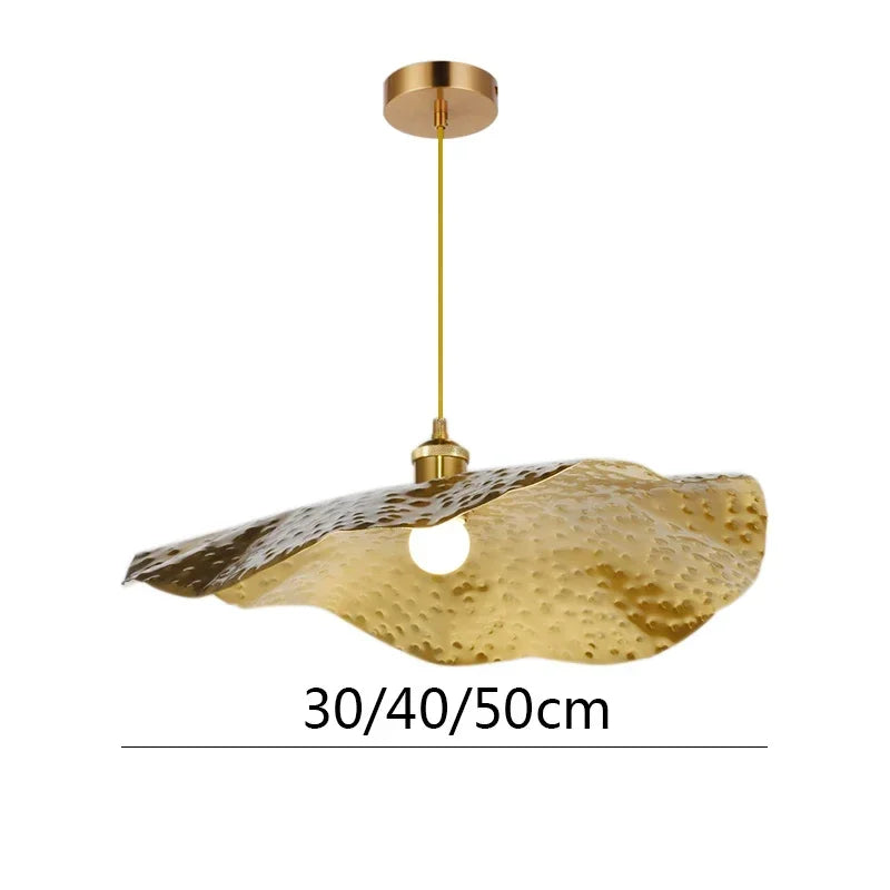 Suspension Forme de feuille de Lotus en Cuivre Design
