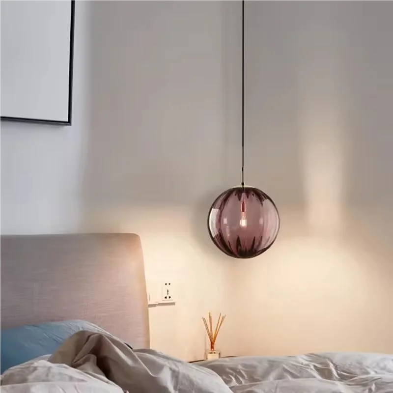Suspension Boule en Verre Design Moderne Nordique
