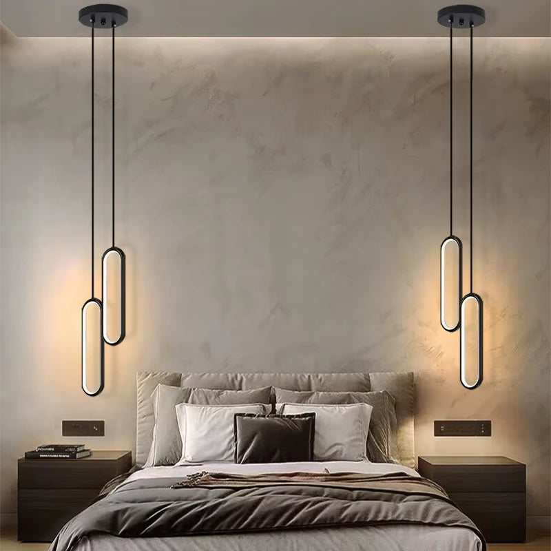 Suspension Ovale Design Minimaliste LED