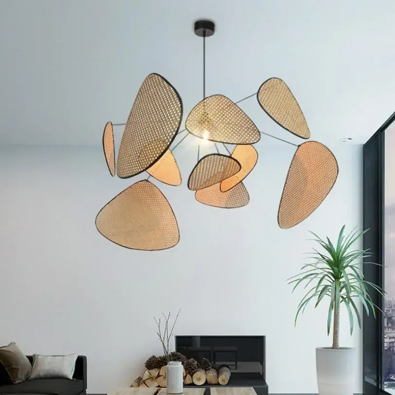 Suspension en Rotin et Bambou au Design Moderne Bohème