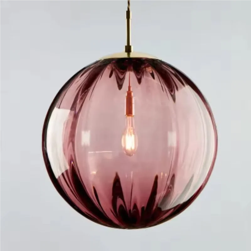 Suspension Boule en Verre Design Moderne Nordique