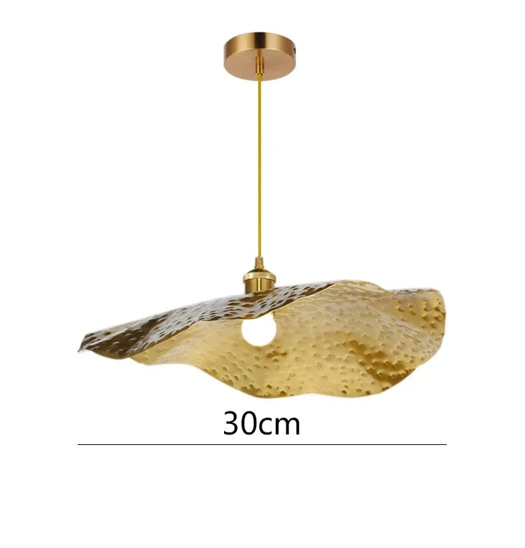 Suspension Forme de feuille de Lotus en Cuivre Design
