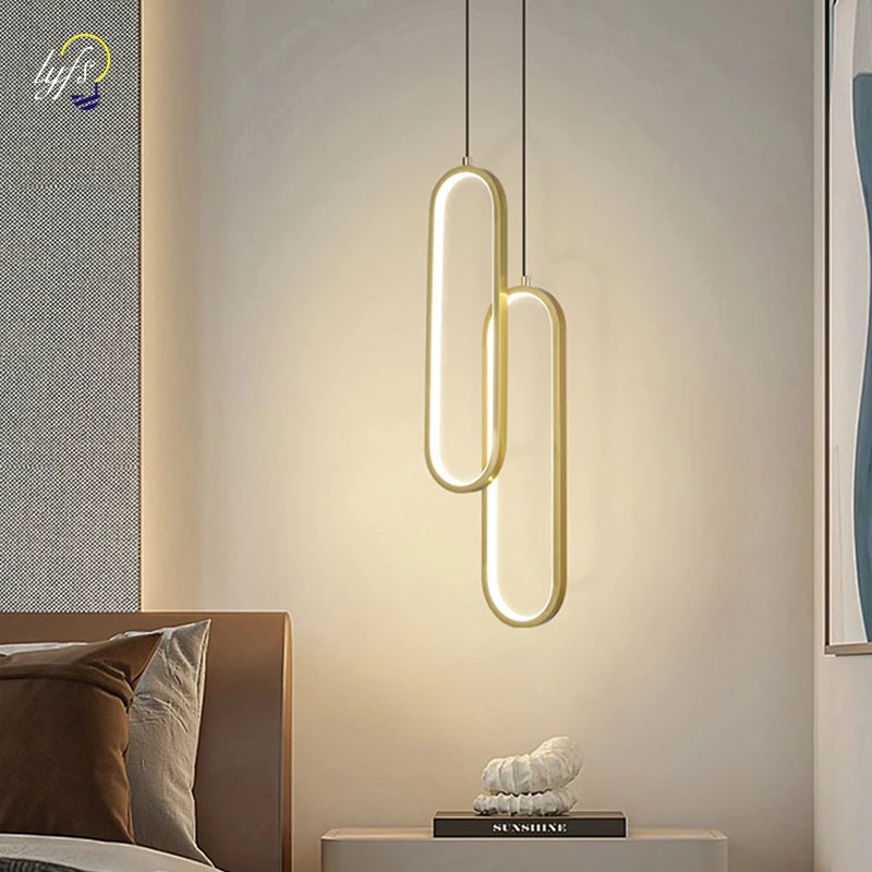 Suspension Ovale Design Minimaliste LED