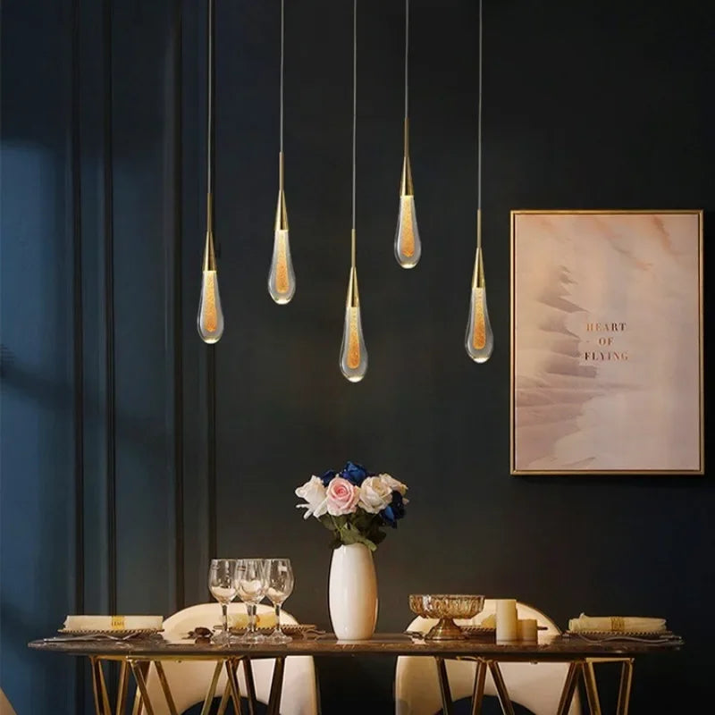 Suspension en Forme de Goutte Design LED