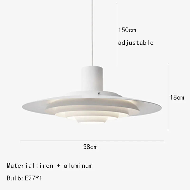 Suspension Design Scandinave en Métal Chromé