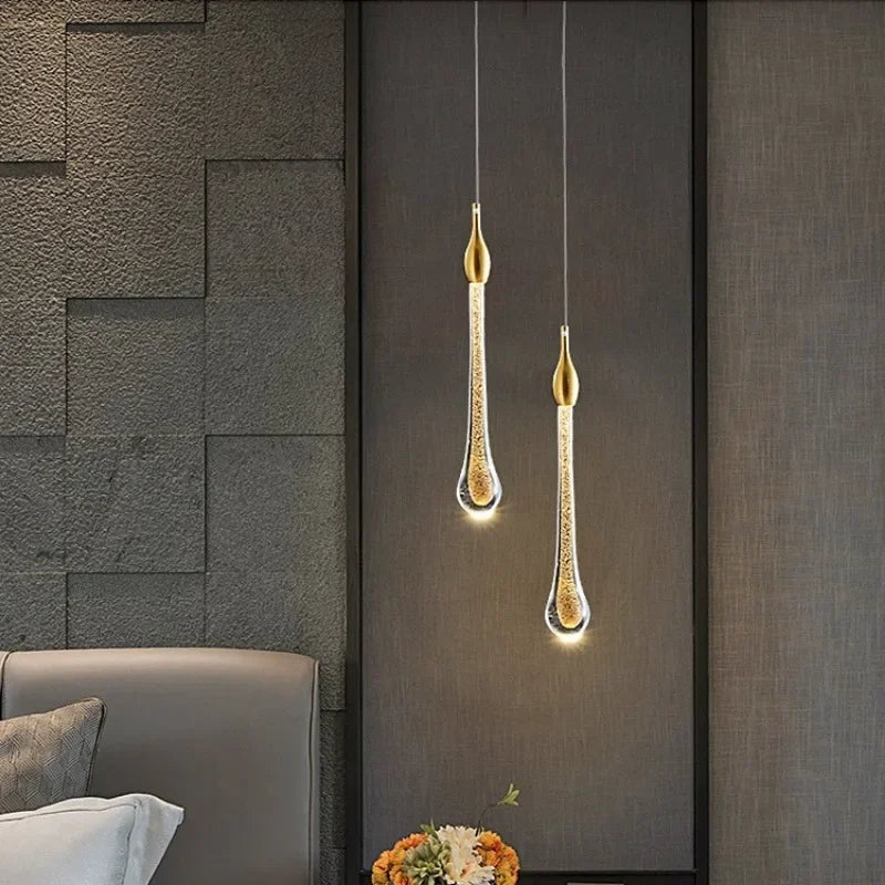 Suspension en Forme de Goutte Design LED