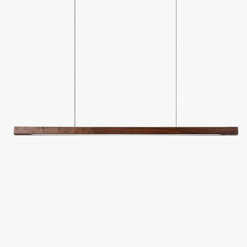 Suspension LED moderne en bois long et fin