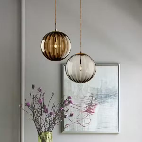 Suspension Boule en Verre Design Moderne Nordique