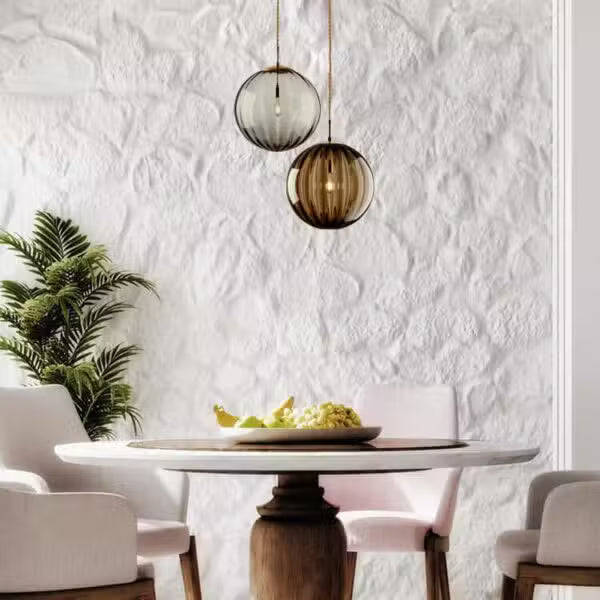 Suspension Boule en Verre Design Moderne Nordique