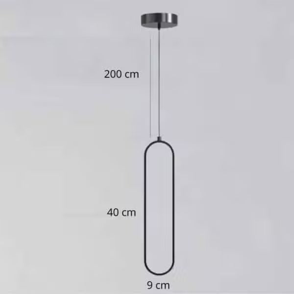 Suspension Ovale Design Minimaliste LED