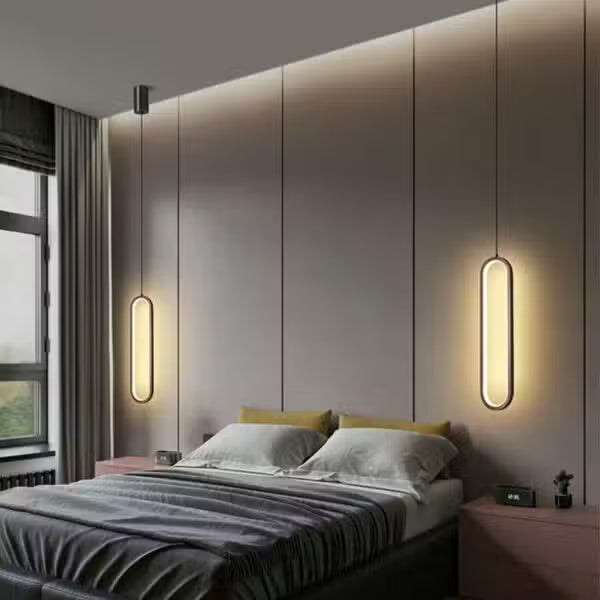 Suspension Ovale Design Minimaliste LED