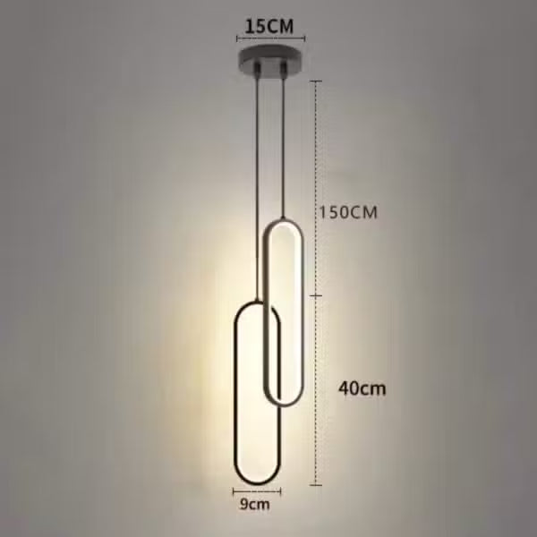 Suspension Ovale Design Minimaliste LED