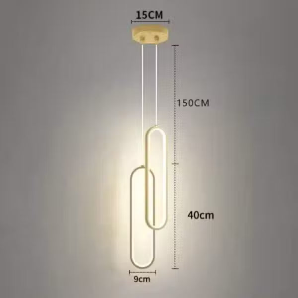 Suspension Ovale Design Minimaliste LED