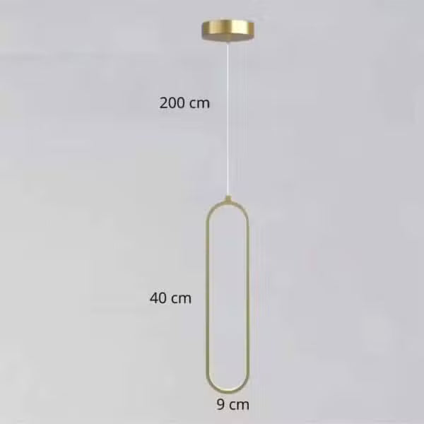 Suspension Ovale Design Minimaliste LED