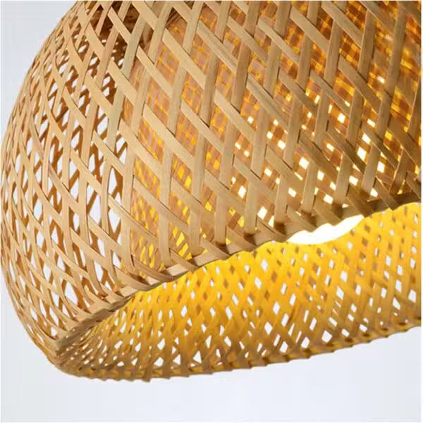 Suspension en Bambou Tressé Design Naturel
