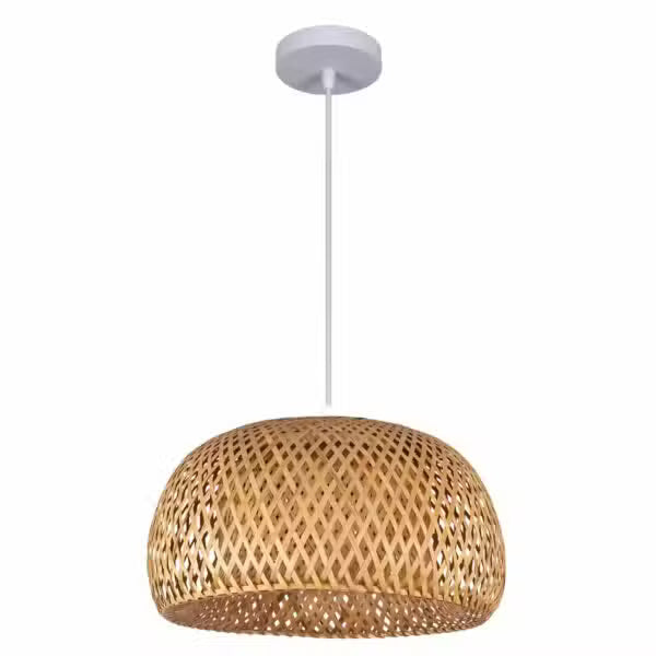 Suspension en Bambou Tressé Design Naturel
