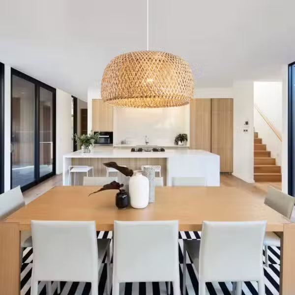 Suspension en Bambou Tressé Design Naturel