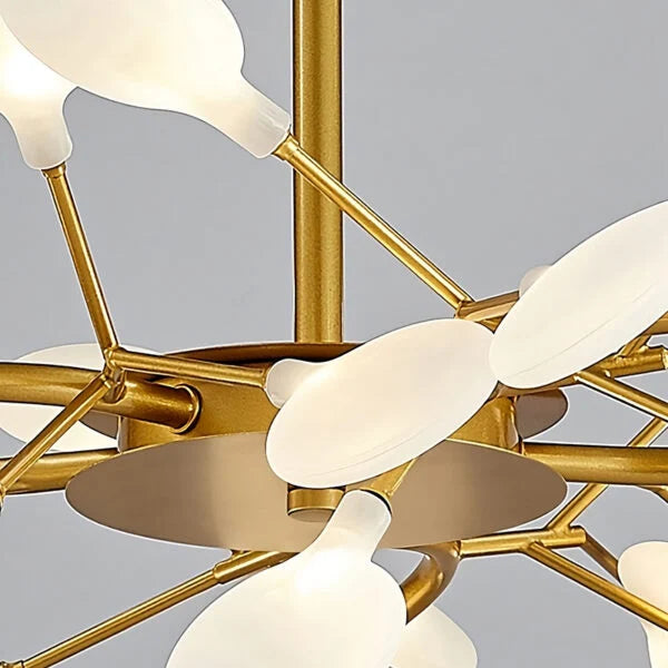 Lustre LED Luciole Doré Moderne Design