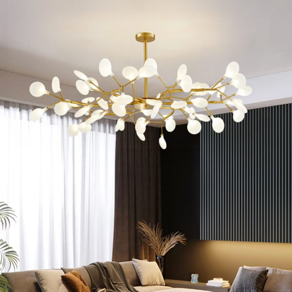Lustre LED Luciole Doré Moderne Design