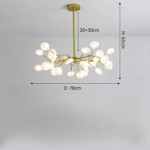 Lustre LED Luciole Doré Moderne Design