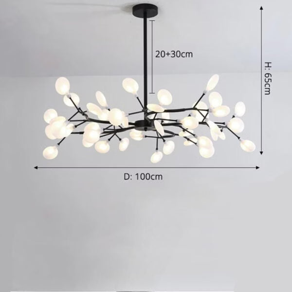 Lustre LED Luciole Doré Moderne Design