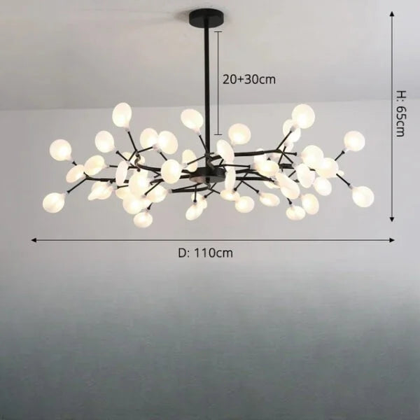 Lustre LED Luciole Doré Moderne Design