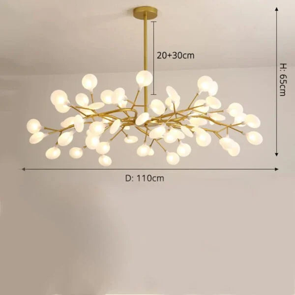 Lustre LED Luciole Doré Moderne Design