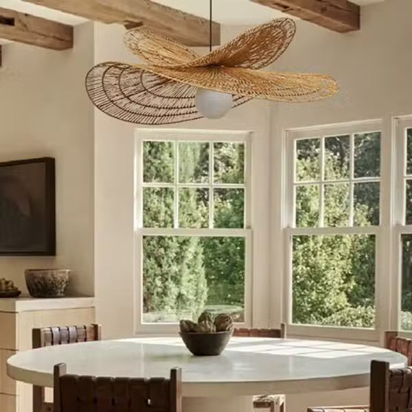 Suspension en Rotin Tressé style Bohème Design