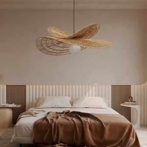 Suspension en Rotin Tressé style Bohème Design