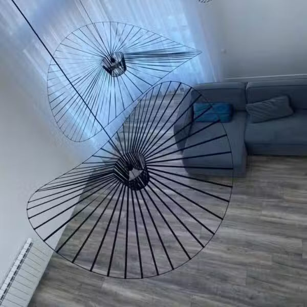 Suspension LED Design Moderne Nordique Noir